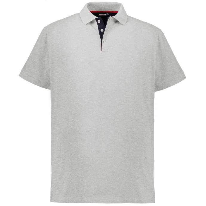 Adamo Fashion Piqué-Poloshirt mit kontrastfarbener Knopfleiste