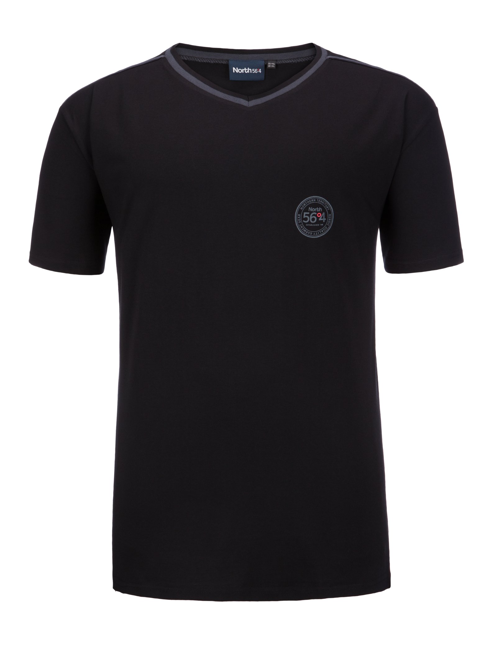 Übergröße : North 56°4, Homewear-Shirt, kurzarm in Schwarz