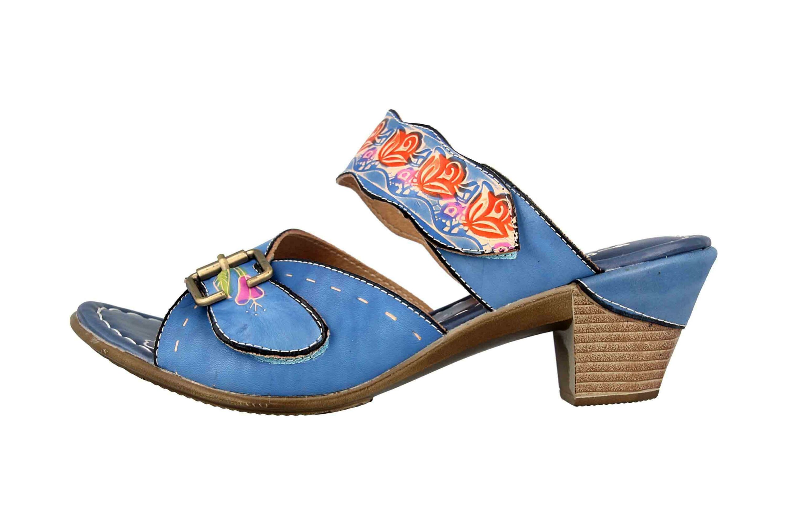 Spring Footwear Sandalen in Übergrößen Mehrfarbig Ozuna-Blu große Damenschuhe