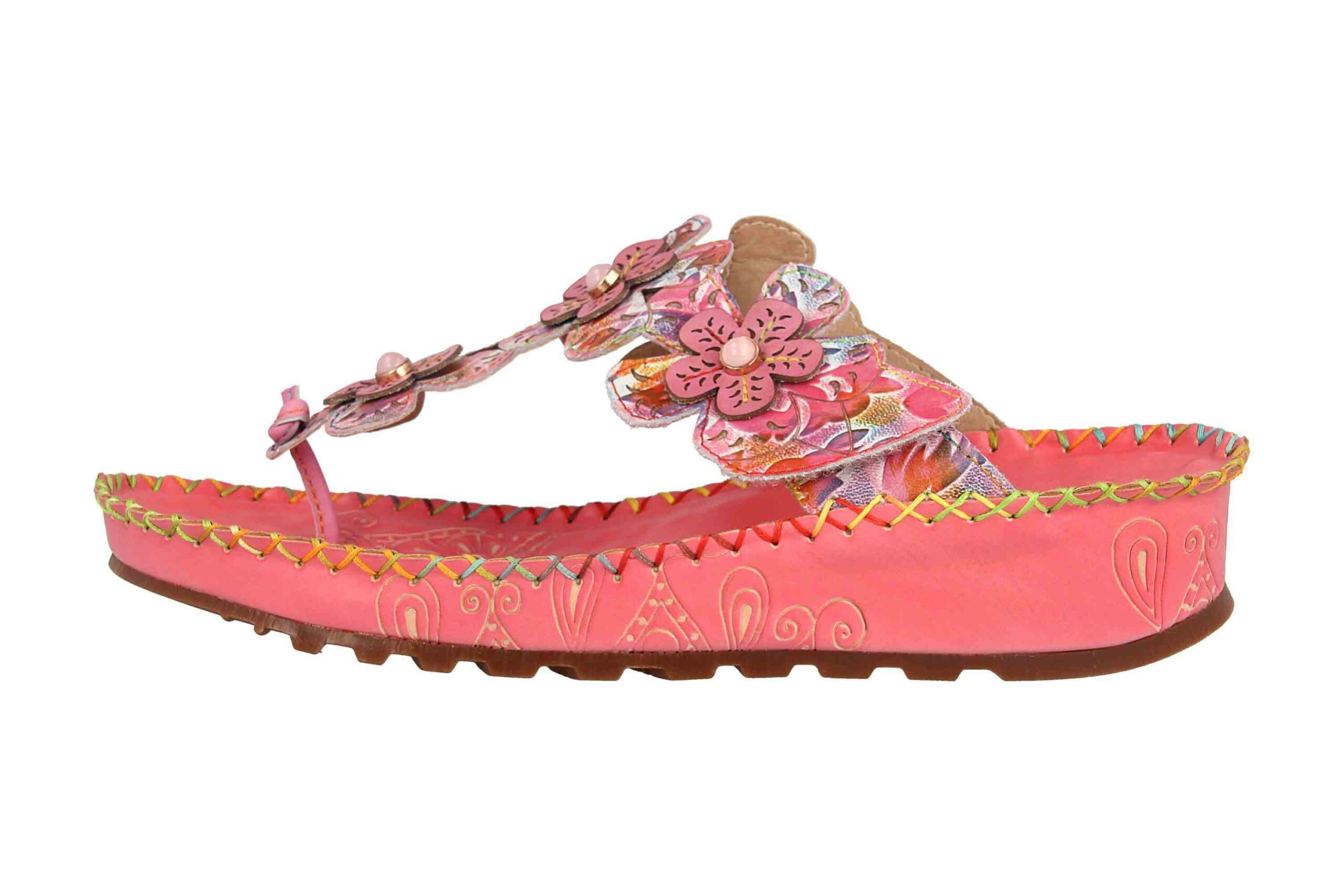 Spring Footwear Zehentrenner in Übergrößen Rosa Crocus-Pkm große Damenschuhe