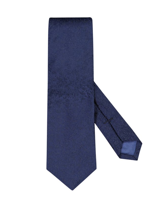 Übergröße : Ascot, Krawatte aus reiner Seide mit feinem Muster in Marine