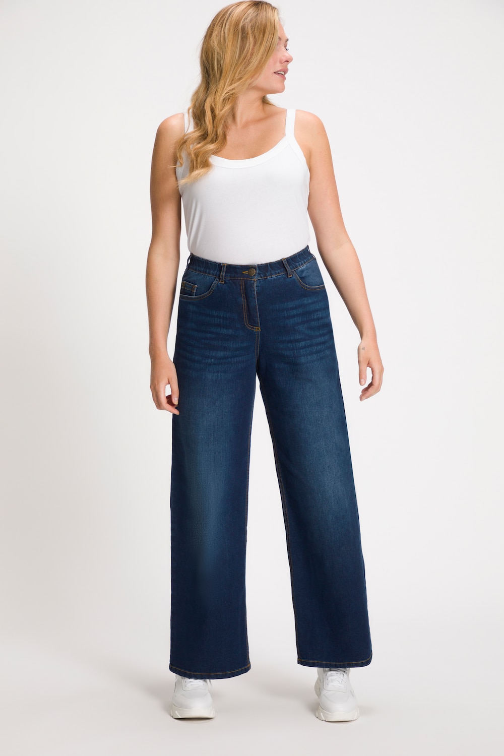 Jeans Mary, weites Bein, 5-Pocket-Schnitt, Komfortbund