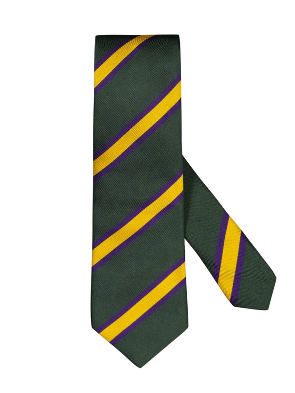 Übergröße : Ascot, Krawatte aus Seide im Streifenmuster in Grün
