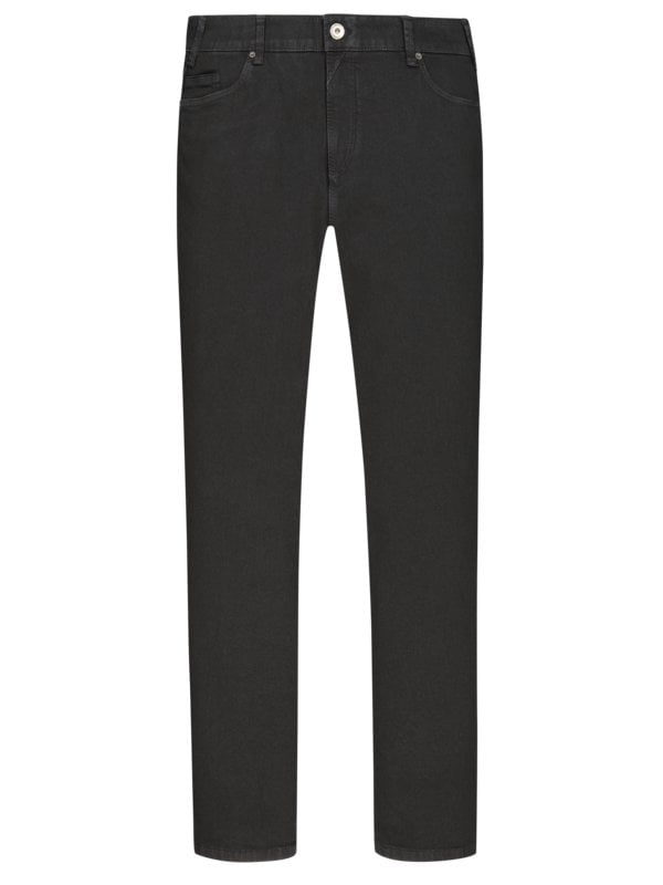 Übergröße : Eurex, 5-Pocket Jeans mit Kurzleib in Schwarz