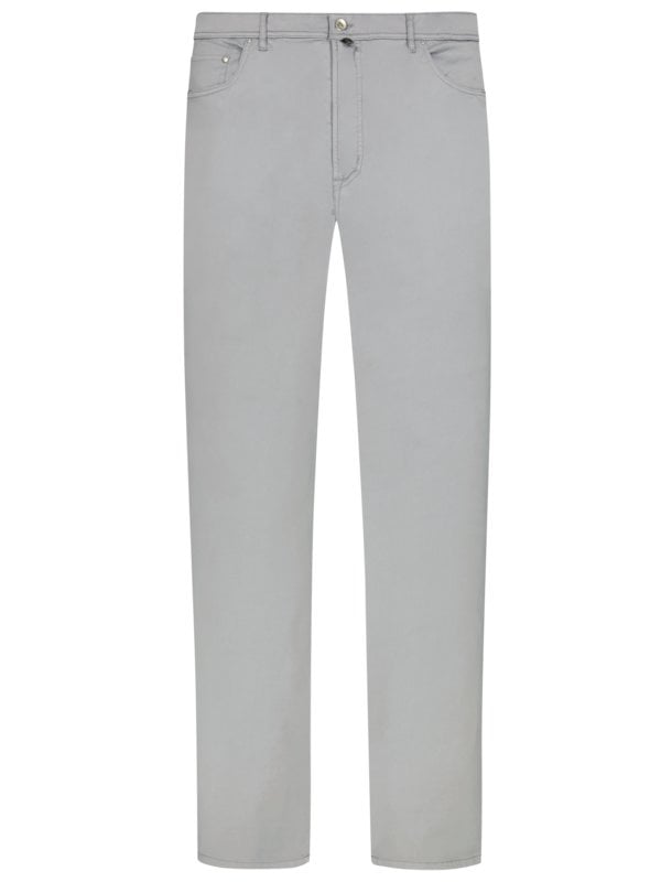 Übergröße : Pierre Cardin, 5-Pocket Hose aus einem Baumwollgemisch, Futureflex in Grau