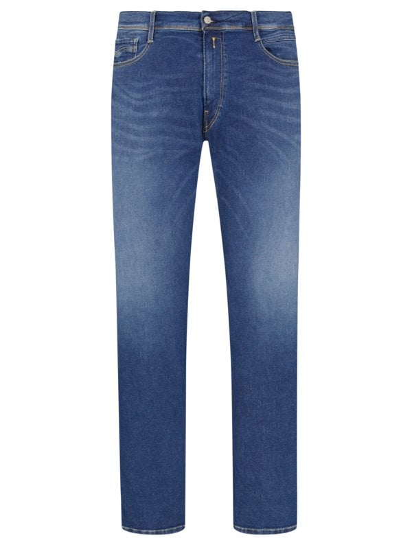 Übergröße : Replay, 5-Pocket Jeans Anbass in dezenter Washed-Optik in Blau