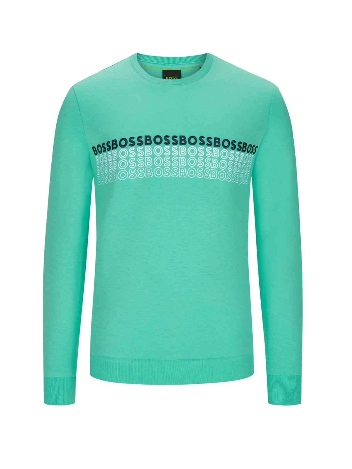 BOSS GREEN Sweatshirt mit Stretchanteil und Logo-Stickerei