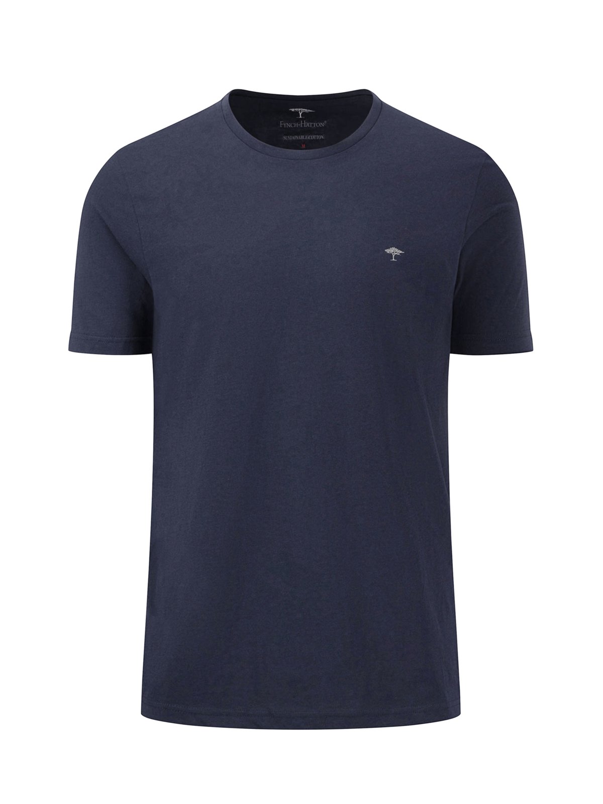 Fynch-Hatton T-Shirt aus Baumwolle mit gummiertem Logo