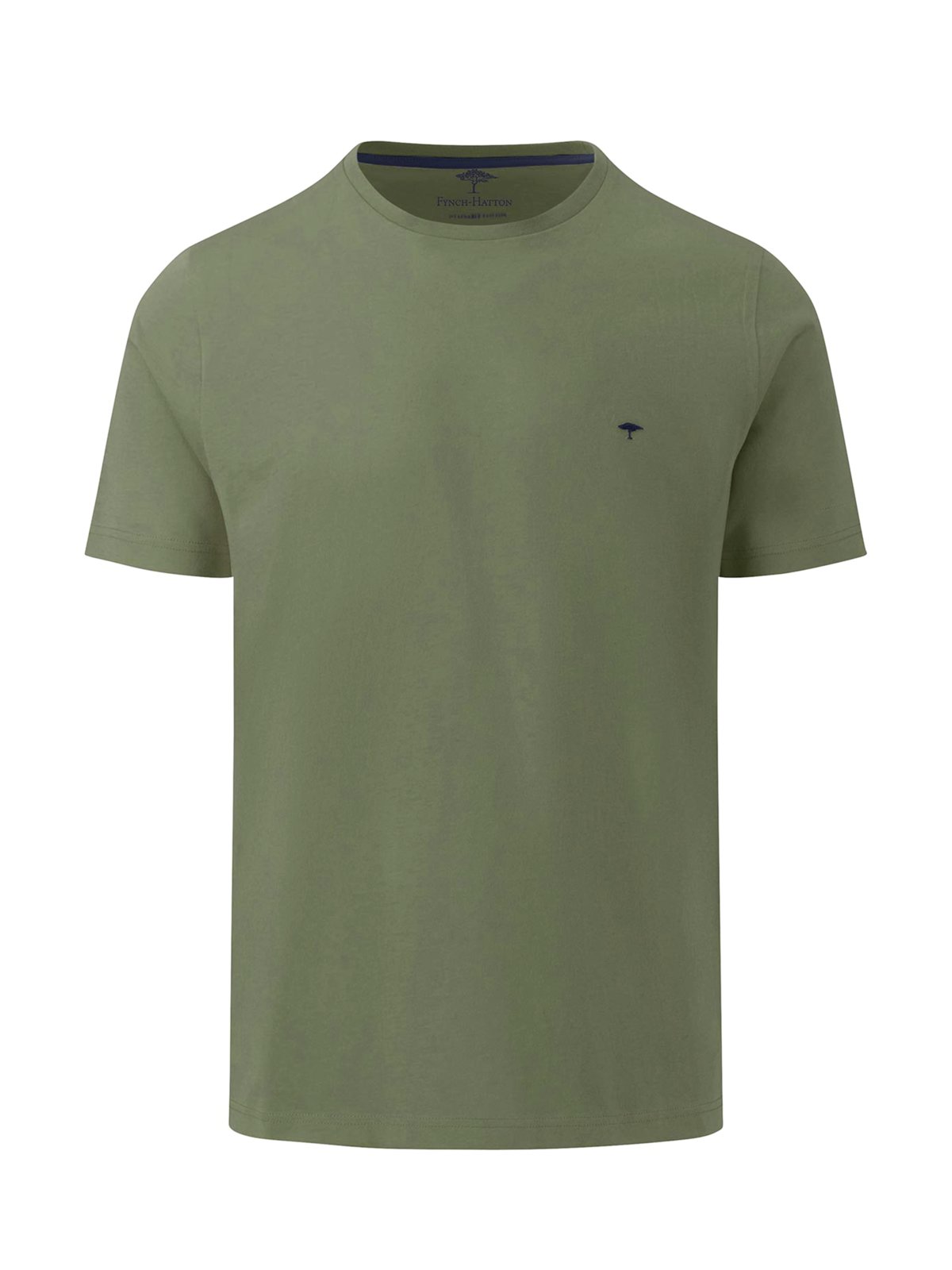 Fynch-Hatton T-Shirt aus Baumwolle mit gummiertem Logo, Extralang