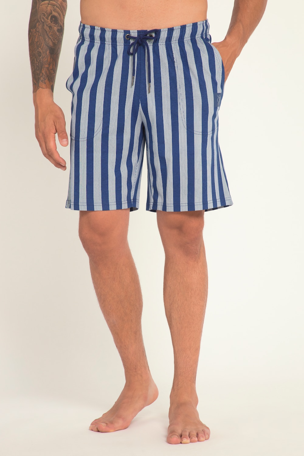 Schlafanzug-Shorts, Homewear, kurze Form, Streifen, Elastikbund