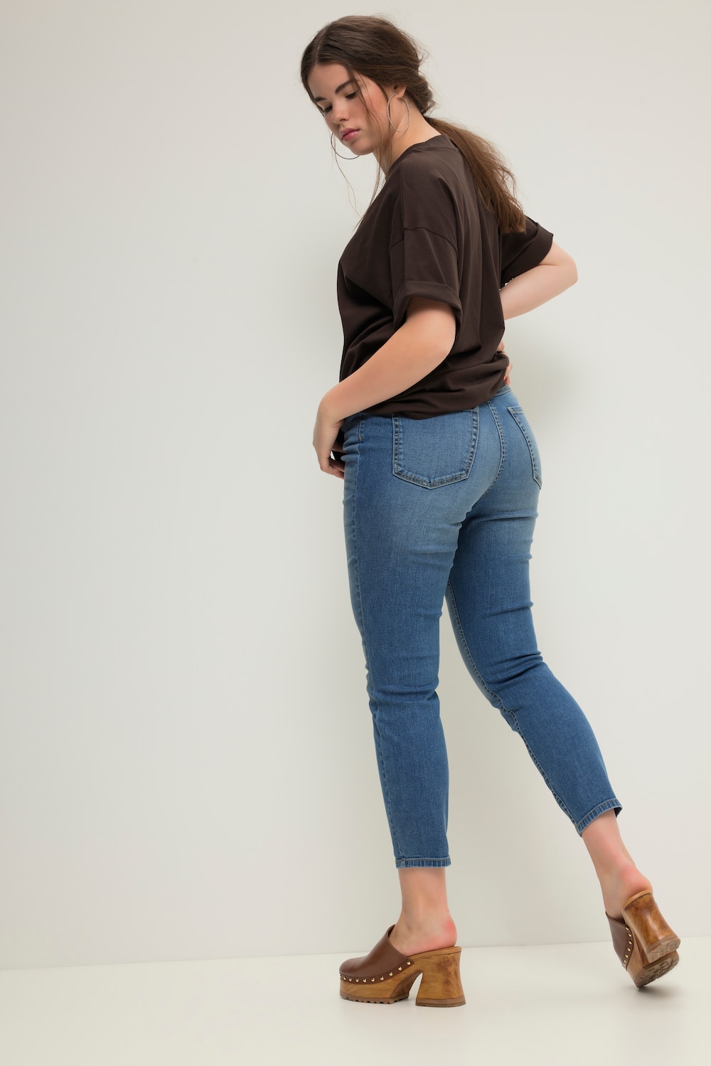 Skinny-Jeans, Used-Look, 5-Pocket, Elastikbund