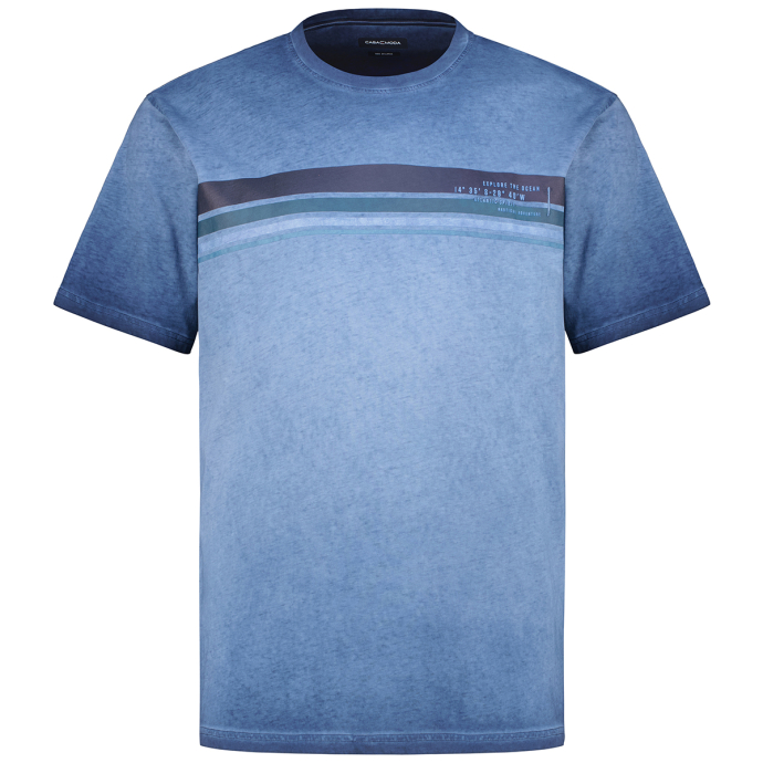 CASA MODA T-Shirt mit Garment-Dye-Färbung